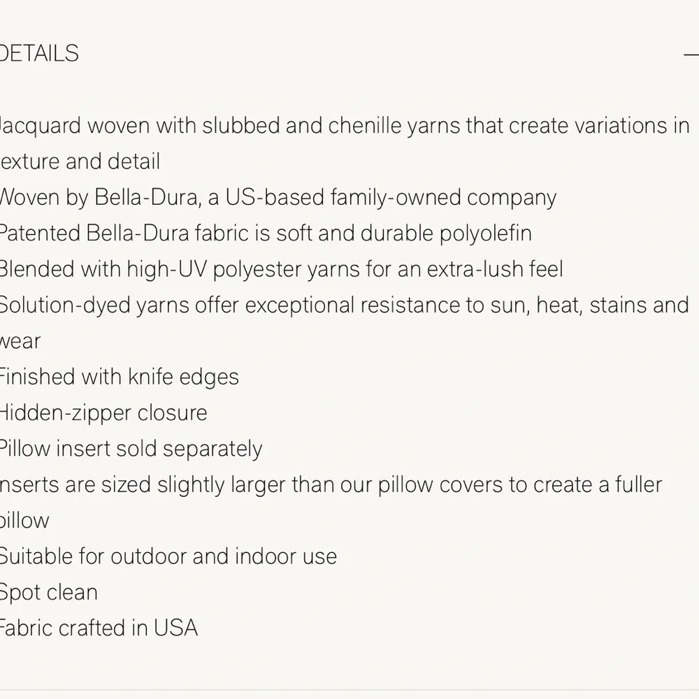 Restoration Hardware-Outdoor pillow covers Bella-Dura Sumi set of (4)